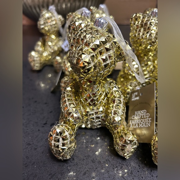**NWT** Stunning Golden Teddy Bear Ornaments - Picture 2 of 7